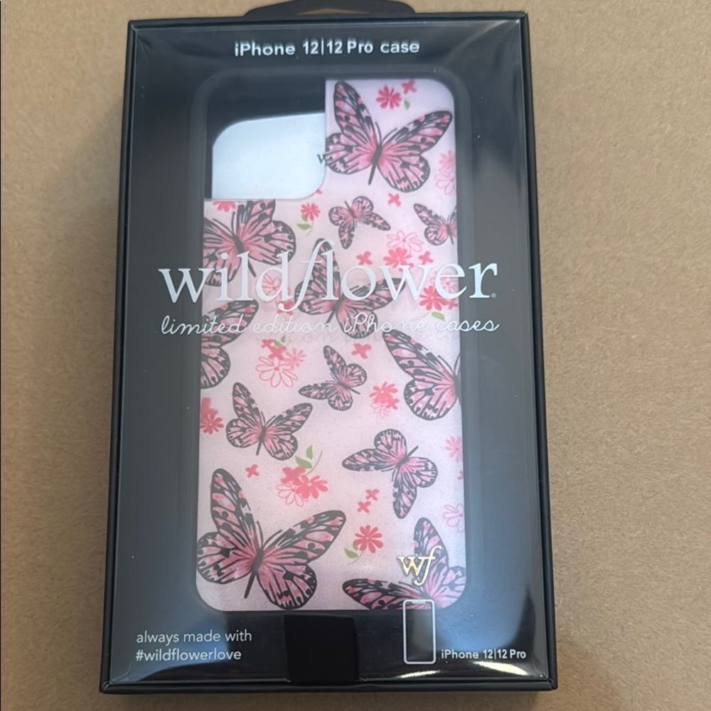 Wildflowers Pink Butterfly iPhone 12/12 Pro Case